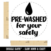 Pre-Washed for Your Safety Chicken Egg Rubber Stamp