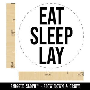 Eat Sleep Lay Chicken Egg Rubber Stamp