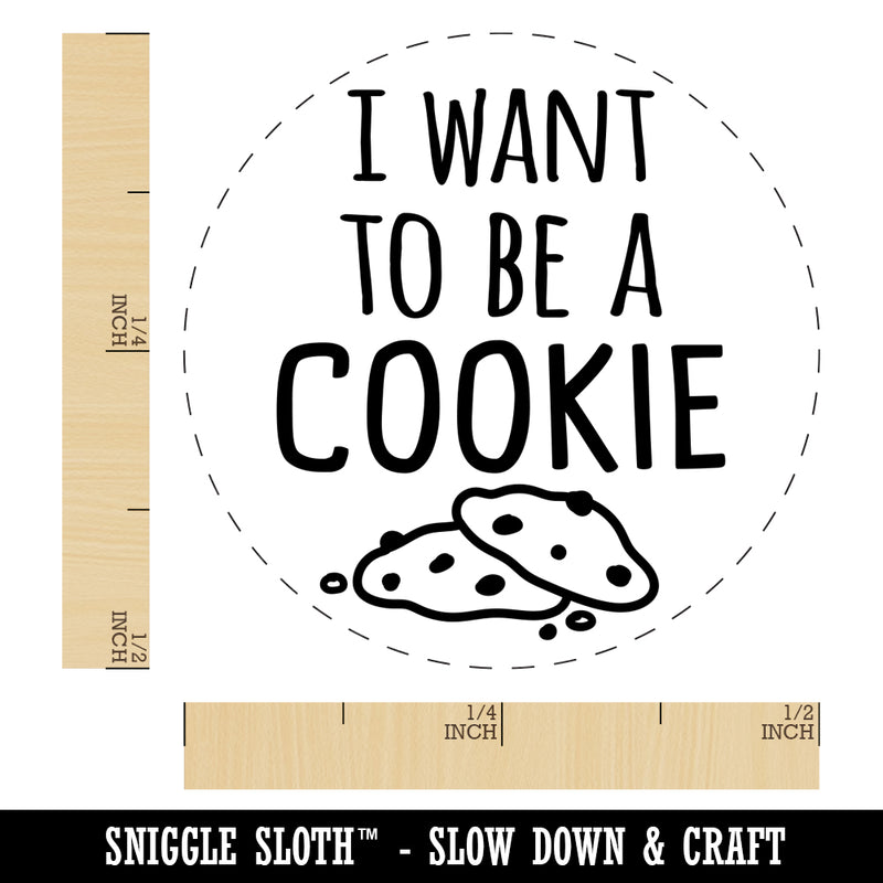 I Want to Be a Cookie Chicken Egg Rubber Stamp