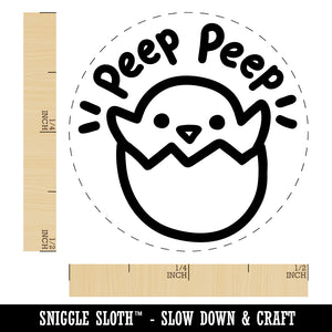 Peep Peep Chick Hatching Chicken Egg Rubber Stamp