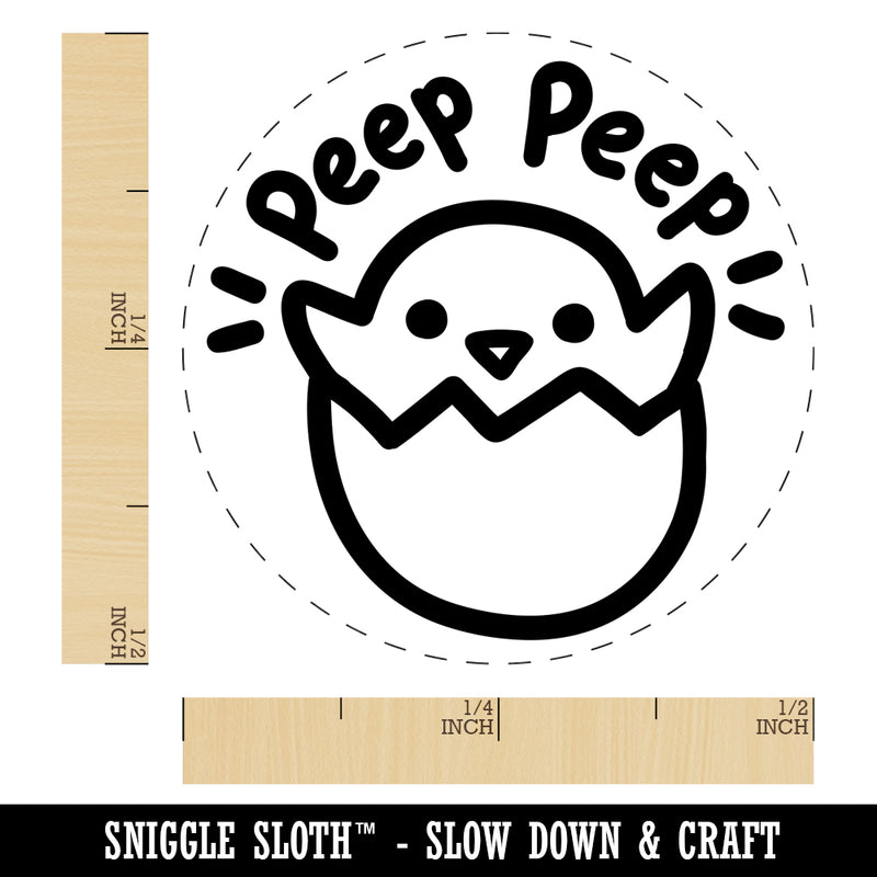 Peep Peep Chick Hatching Chicken Egg Rubber Stamp