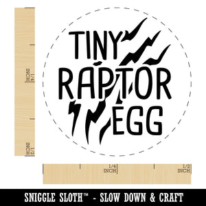 Tiny Raptor Egg Claw Marks Chicken Egg Rubber Stamp