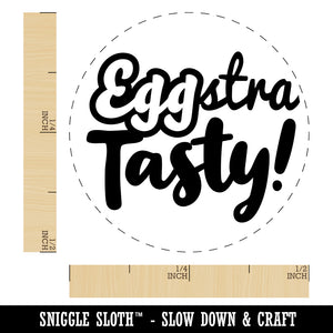 Eggstra Extra Tasty Funny Egg Pun Chicken Egg Rubber Stamp