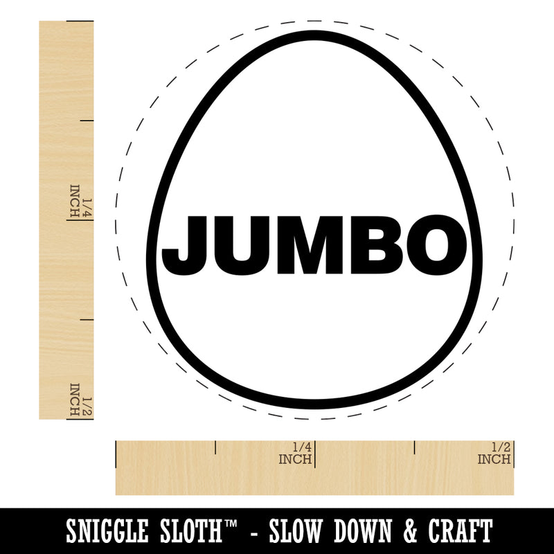 Jumbo Largest Egg Size Chicken Egg Rubber Stamp