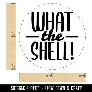 What the Shell Funny Egg Pun Chicken Egg Rubber Stamp