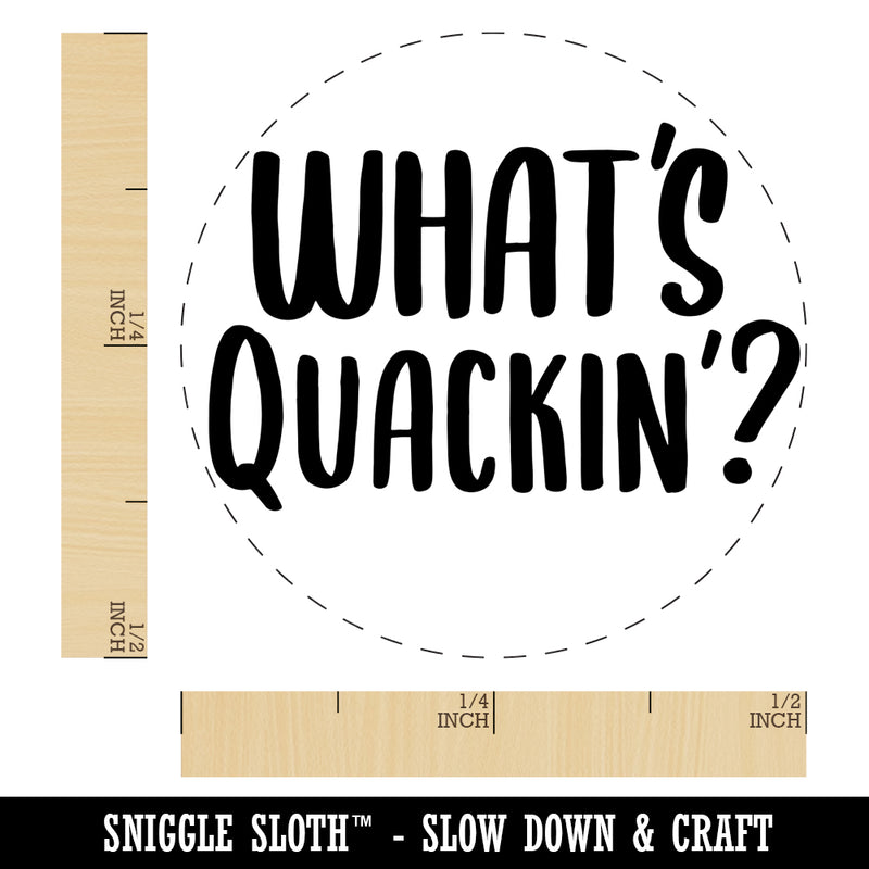 What's Quackin' Crackin' Funny Duck Egg Humor Chicken Egg Rubber Stamp