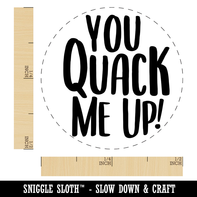 You Quack Me Up Duck Egg Crack Humor Chicken Egg Rubber Stamp