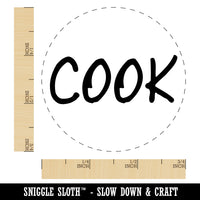 Cook Fun Text Chicken Egg Rubber Stamp