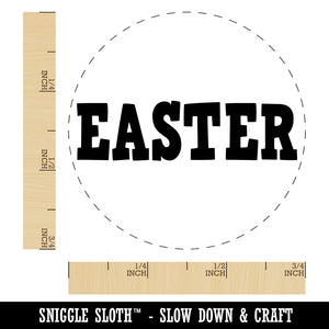 Easter Fun Text Chicken Egg Rubber Stamp