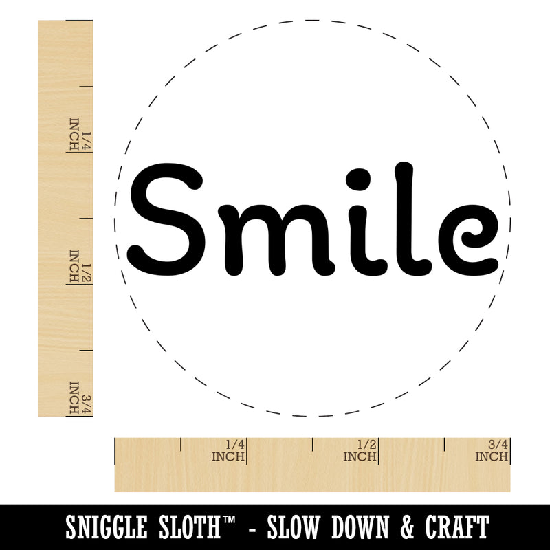 Smile Fun Text Chicken Egg Rubber Stamp