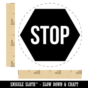 Stop Sign Chicken Egg Rubber Stamp