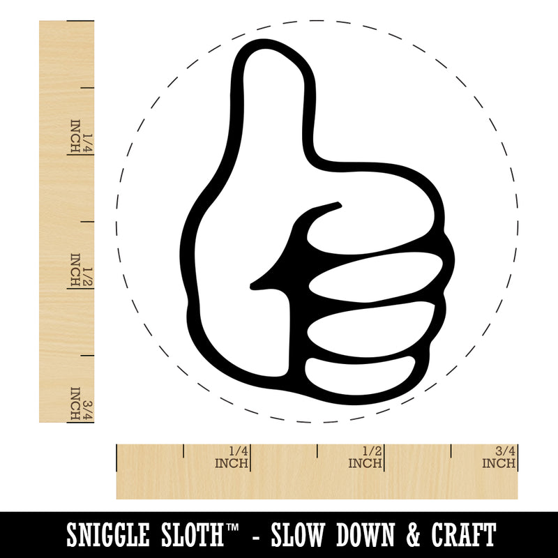 Thumbs Up Down Chicken Egg Rubber Stamp