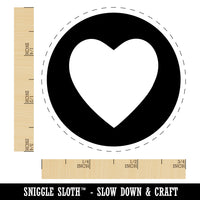 Heart in Circle Chicken Egg Rubber Stamp