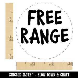 Free Range Chicken Egg Fun Text Chicken Egg Rubber Stamp