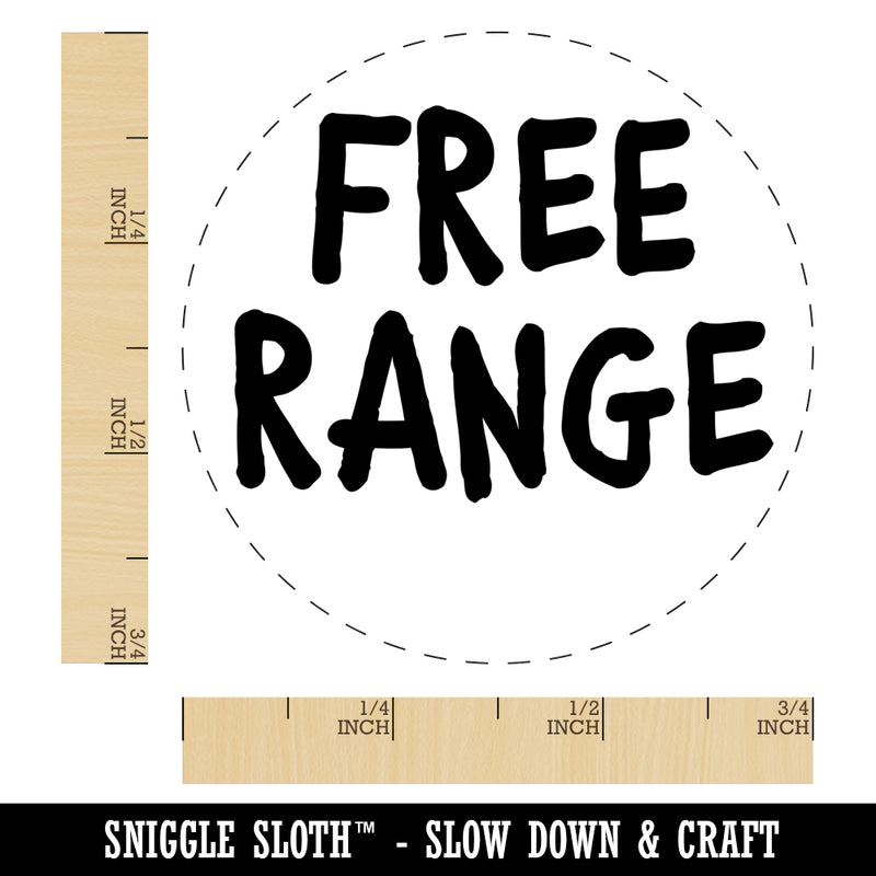 Free Range Chicken Egg Fun Text Chicken Egg Rubber Stamp