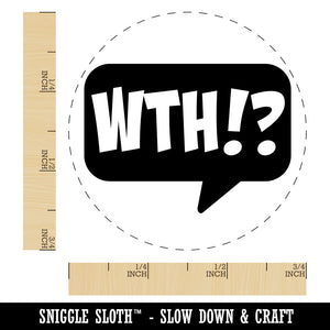 WTH What the Heck Comic Callout Bubble Chicken Egg Rubber Stamp