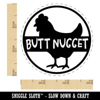 Butt Nugget with Chicken Chicken Egg Rubber Stamp