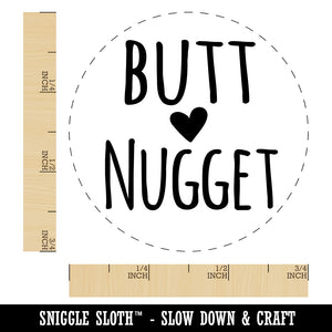 Butt Nugget with Heart Chicken Egg Rubber Stamp