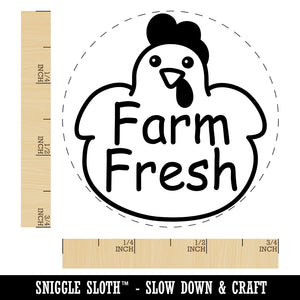 Farm Fresh in Fat Chicken Chicken Egg Rubber Stamp