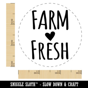 Farm Fresh with Heart Chicken Egg Rubber Stamp