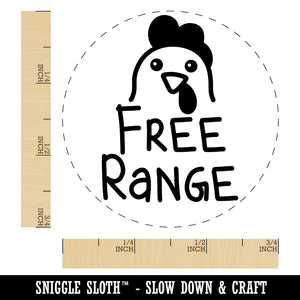 Free Range Chicken Head Chicken Egg Rubber Stamp