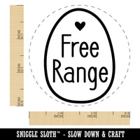 Free Range Heart in Egg Chicken Egg Rubber Stamp