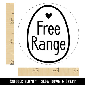 Free Range Heart in Egg Chicken Egg Rubber Stamp