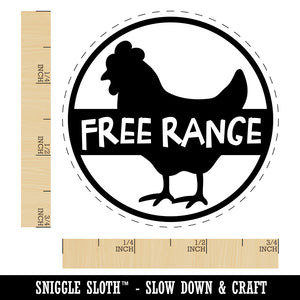 Free Range with Chicken Chicken Egg Rubber Stamp