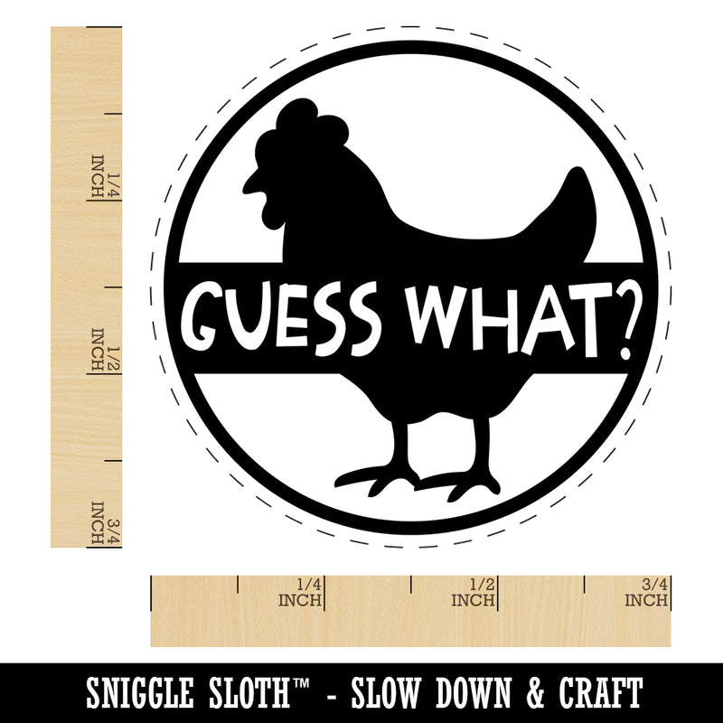 Guess What with Chicken Chicken Egg Rubber Stamp