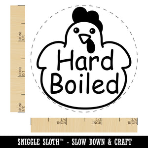 Hard Boiled in Chicken Chicken Egg Rubber Stamp