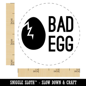 Bad Egg Cracked Chicken Egg Rubber Stamp