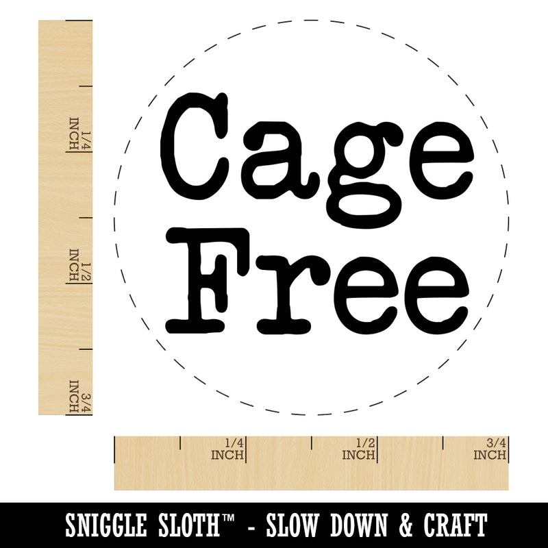 Cage Free Typewriter Chicken Egg Rubber Stamp