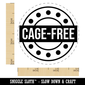 Cage-Free Label Chicken Egg Rubber Stamp