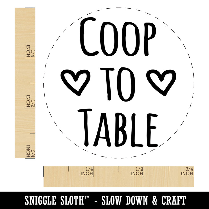 Coop to Table Hearts Chicken Egg Rubber Stamp