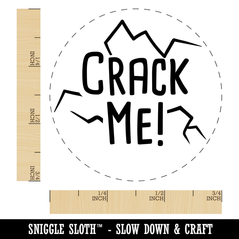 Crack Me Chicken Egg Rubber Stamp