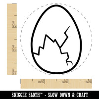 Cracked Broken Egg Chicken Egg Rubber Stamp