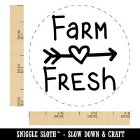 Farm Fresh Arrow Heart Chicken Egg Rubber Stamp