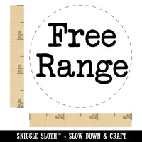 Free Range Typewriter Chicken Egg Rubber Stamp