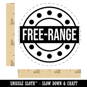 Free-Range Label Chicken Egg Rubber Stamp