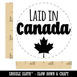 Laid in Canada Chicken Egg Rubber Stamp