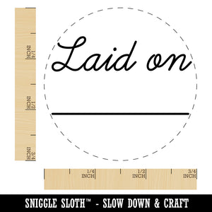 Laid On Blank Line Chicken Egg Rubber Stamp