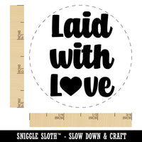 Laid with Love Chicken Egg Rubber Stamp