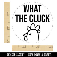 What the Cluck Chicken Egg Rubber Stamp
