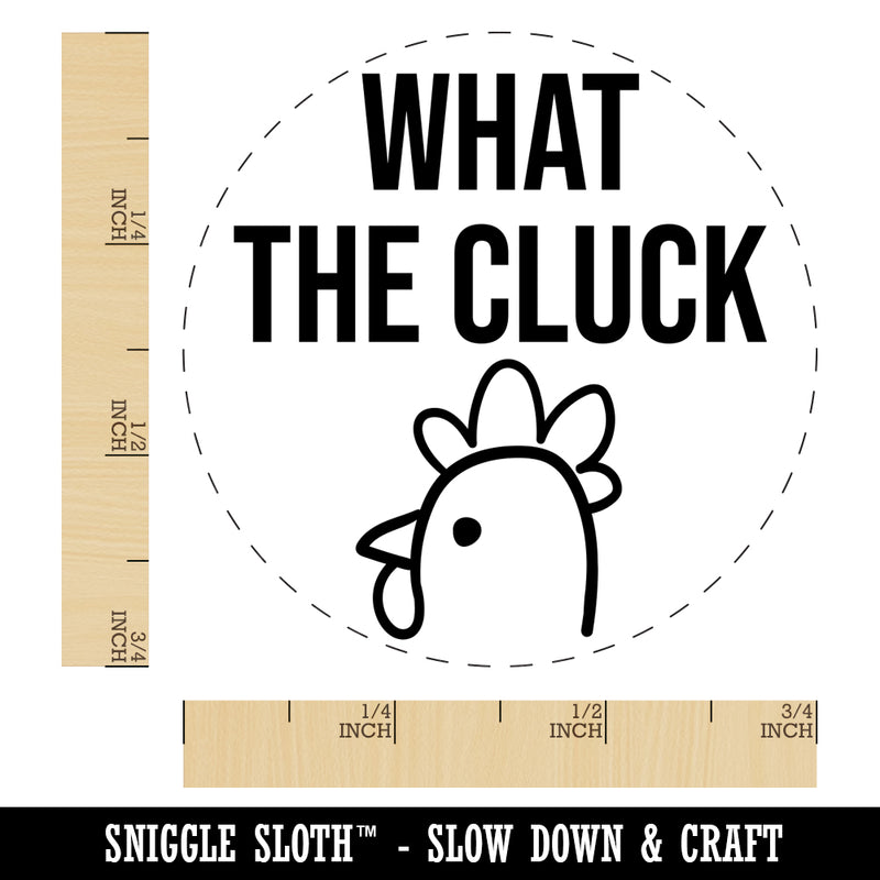 What the Cluck Chicken Egg Rubber Stamp