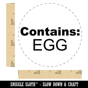 Contains Egg Chicken Egg Rubber Stamp