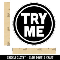 Try Me Sample Chicken Egg Rubber Stamp