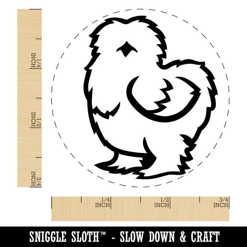 Fluffy Silkie Chicken Chicken Egg Rubber Stamp