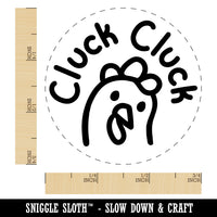 Cluck Cluck Chicken Tilting Head Chicken Egg Rubber Stamp