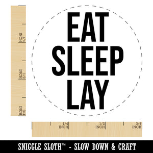 Eat Sleep Lay Chicken Egg Rubber Stamp