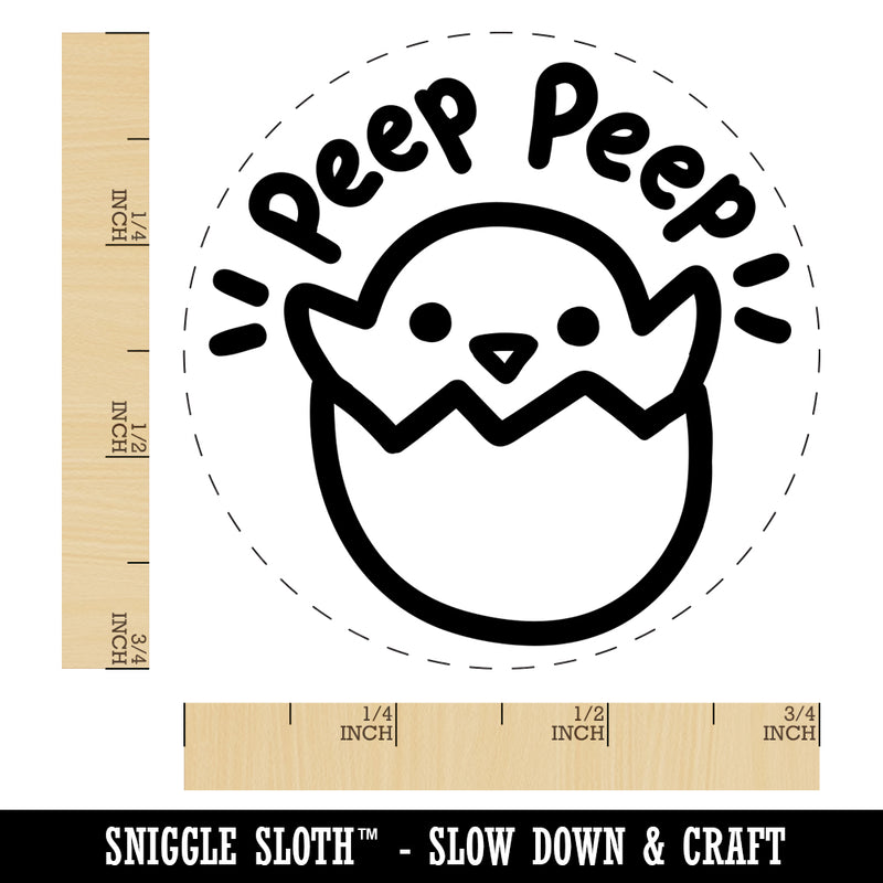 Peep Peep Chick Hatching Chicken Egg Rubber Stamp